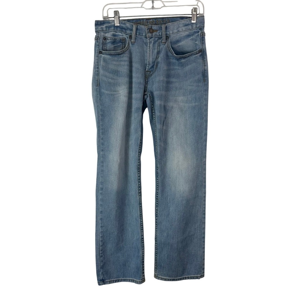 American‎ Eagle Core Flex Jeans Mens 28x30 Light Wash Stretch Comfort Denim Blue